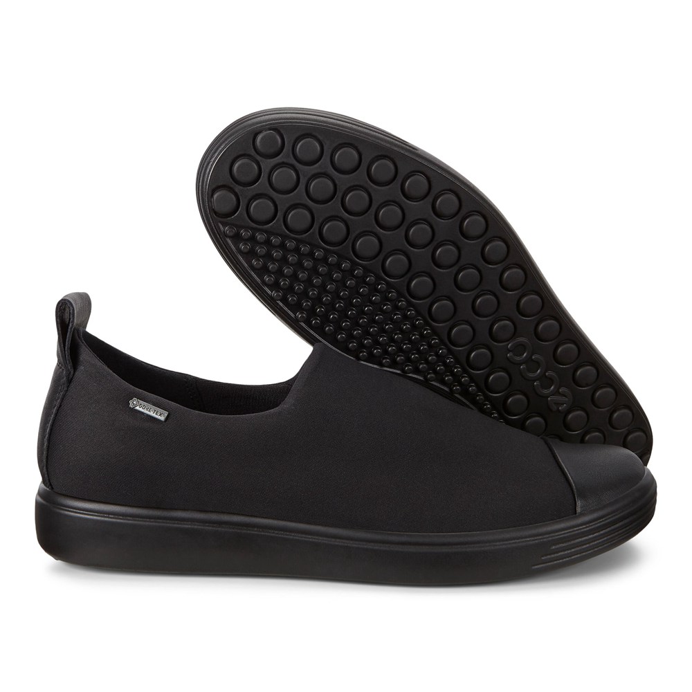 ECCO Womens Slip-On Black - Soft 7 Sneakers - NTZ-561784